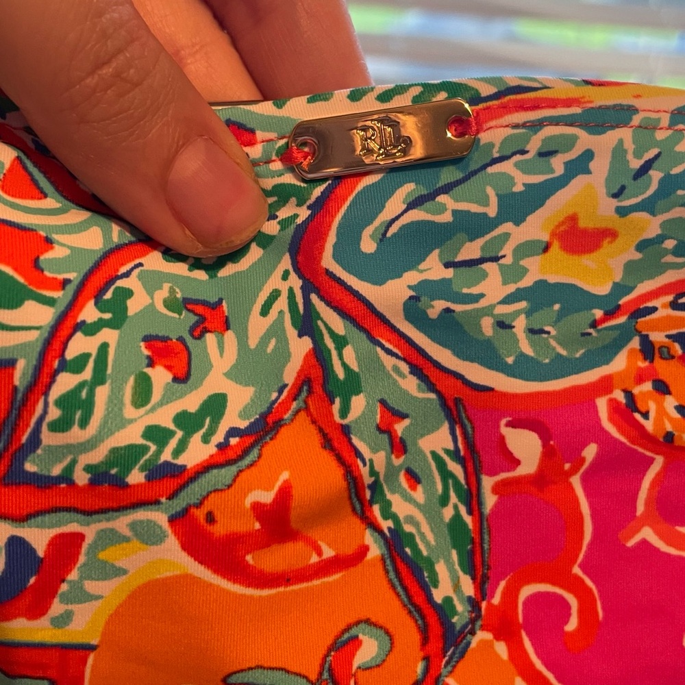 NWT Lauren Ralph Lauren 14 Womens Paisley Orange Women’s Bikini Swim Bottoms $60 - Picture 12 of 12